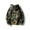 Men's Hoodies Autumn Trendy Camouflage Unisex Hooded Sweatshirts Loose Outerwear Youth Students Plus Fleece Jackets Cotton