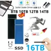 2024 Taşınabilir 16TB 10TB 8TB 4TB 2TB Harici Katı Hal Sürücüsü 8TB Depolama Aygıtı Sabit Drive Bilgisayar SSD Mobil sabit Sürücü Taşınabilir için