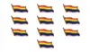 10PCSLOT RAINBOW FLAG LAPEL PIN COLORS GAY PRIDE HAT TILY TACK BADGE PIN