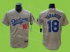 New La Baseball 18 Yoshinobu Yamamoto Jersey Stitch Dodgers Home Away 17 Shohei Ohtani Jerseys Blue White Gray Treasable Sports Shirt رجل شباب أطفال