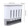 Bouteilles de rangement Dispensateur mural Grain Murned 5 in 1 Cuisine Dispensing Container Food For Cereals Riz