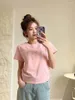 Women's T Shirts Summer Simple Casual Women T-shirts 2024 Bow Embroidery O-Heck Girl Straight Tees Korean Fashion All-Match Soft Top