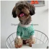 Vêtements pour chiens de créateurs Pull de compagnie de marque de marque de marque météorologue Mémortisseurs chiots Coton Pluls de coton Livraison DHSC