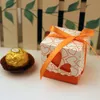 Свадебные держатели для охватов конфеты лоты бумаги четыре цвета сердечные кубические дизайнерские коробки