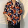 Chemises décontractées pour hommes 26 couleurs Hawaiian Beach Shirt-Animal Print 3/4 COTTON- MENS et WEMENSE Seaside Tour Vacation Flower Shirt 24416