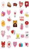 100PcsPack Romantic Love Valentines Day Heart Lover Vinyl Sticker Waterproof Stickers for Water Bottle Laptop Planner Scrapbook W6715485