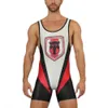 Męskie zapasy Singlets Suit Professional Combinall Training Competition Freestyle Wrestling Suit High Elastic Sleveless Outfit 240409