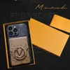 Vackra iPhone -telefonfodral 15 14 Pro Max Luxury Mirro Lu Camera Protect Leather Card Wallet Purse Hi Quality 18 17 16 15Pro 14Pro 13Pro 13 12 Designer Case With Logo Box