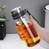 Bouteilles d'eau bouteille en verre de grande capacité avec bracele