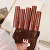 Lip Gloss Korean Liquid Lipsticks Set 5pcs Lasting Sexy Red Waterproof Velvet Nude Non-stick Cup Lips Tint Women Cosmetic Beauty