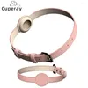 Colliers de chien Collier de chat en cuir Airtag Cat-Non Collier de chaton avec support d'étiquette de pomme-étiquette à légers chiots pour filles