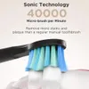 Fairywill FW-508 Sonic Electric Toothbrush Rechargeable Timer Brush 5 Modes Fast Charge Tooth Brush 8 Brush Heads for Adults 240409