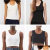 Tanks pour femmes Camis Tops T-shirts Knits Tee Tees Regar Cropped Top Top Cotton Jersey Designer Yoga Suit Sport Veswear Fitness Sports Bra Mini othfv