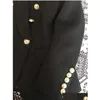 レディーススーツブレザープレミアム新しいスタイルのトップ品質オリジナルデザインダブルブレストジャケットメタルバックルブレザーレトロショールカラーOTMQE