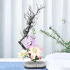 Vaser solmåne blomma hållare groda rostfritt stål nålvasarrangör för hemmet diy blommor arrangemang