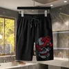 Summer Pure Cotton Mens Casual Skull Men Straight Man Fashion High Quality Beach Drill Shorts Plus Size 5XL 240403