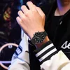 Montre-bracelets 3pcs Set Fashion Mens Calendar Watchs Men Business Casual Hand Corde Collier Black Nylon Strap Quartz Watch Relogie Masculino