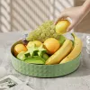 Kitchen Storage Spice Rack 360 Degree Rotating Cabinet Organizer Tray Plate Cosmetic Organizer Non-Slip Spice Round Rack 0416