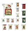 Julträdgårdsflaggor Double Side Printed Hanging Flag Linen Garden Party Decorative Banner Flags Christmas Decoration 16 Designs4213128