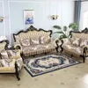 Couvre-chaise couverte de canapé antique canapé en dentelle en dentelle 3 placons de fauteuil CHENILLE JACQUARD 3D Fleur.
