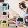 Carriers Catiers Cases Mochila para mascota Oxford tela mascota Cat Ba portador de múltiples mascotas medianas pequeñas viajes en las caminatas duraderas L49