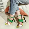 Сандалии eilyken Sexy Legence Oe Sandals Fomens Fashion Lixed Color щинка летняя вечеринка с высокими высокими каблуками zapatos prontred Хороший продукт J240416