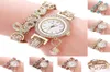 Wristwatches Moda Mulher Multilayer Bracelet Quartz Watch Alloy Crystal Love Letter BandWatch Jóias Presentes LXH6823686