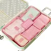 Sacs de cosmétique 6 PCS Cubes d'emballage de voyage Bâtières de voyage Bragage pour femmes vêtements pour hommes chaussures cosmétiques articles de toilette