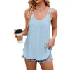CAMESOSOLS Tanks Zomer Fashion Women's Blouse Shirts Mesh Hollow Round Neck Spaghetti Rieps Camisole Casual Loose Cool Ropa Mujer Juvenil