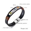 Charm Bracelets Black Braided Multilayer Leather Bracelet Men Punk Cross Jewellery Accessories Retro Stainless Steel Buckle Bileklik Erkek