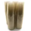 Tasses jetables pailles 25pcs Gold Plastique verres à vin clair