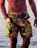 Shorts pour hommes Swim Trunks Trawstring Leaf Flamingo graphiques rapides secs courts décontractés Hawaiian microélastique 240415