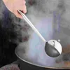 Cucharas salsa para cocinar salsa de acero inoxidable sopa accesorios de salsa acero cucharón de acero