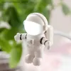 Lamps Shades Portable USB powered night light with white astronomer shaped reading desk light DC 5V LED light for computer laptop PC lighting space Q240416