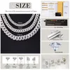 Hot Selling Pass Diamond Tester 925 Solid Silver 6mm 9mm 13mm Two Rows Iced Out Hip Hop Vvs1 Moissanite Cuban Link Chain