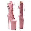 Dance Shoes 26CM/10inches PU Upper Modern Pole High Heel Platform Sexy Nightclub Women's Ankle Boots 008