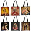 our Lady of Guadalupe Virgin Mary Print Handbag Women Catholic Churches Canvas Shop Bags Casual High-capacity Tote Bag Gift b7Mc#