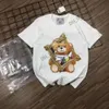 Designer t-shirt heren dames moschi zomer luxe merken nieuwe tees cartoon teddybeer katoen ronde nek voor buiten vrije paarden paar kleding tops shirt moschinno 73