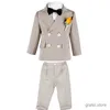 スーツ2022男の子フォーマルジャケットベストパンツ写真スーツ子供1年誕生日プレゼントセット子供ウェディングスーツパーティードレス