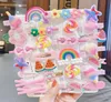 14pcsset Candy Cloud Lollipop Hair Side Duckbill Clips For Girls Cute Rainbow Barrettes Hairbows SZ5102847851