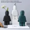 Vases Little Robot Flower Vase Entryway Ornament Resin Decoration For Home Office