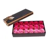 Ręcznie robione mydło 18pcs stworzyło symulację gradientu Rose Soap Multęczolorowe zapachy kwiat Rose Petal Bath Body Body Prezent Wedding Prezent (różowy) 240416