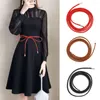 Belts Solid Color Waist Chain Long Rope Faux Leather Slim Belt Knotted Dresses String Waistband Lace-up Clothes Decoration