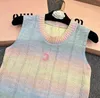 Рубашка для женского свитера трикотажные дизайнерские майки -топы Женщины Красочная одежда