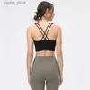 Women's Tanks Camis Sports Bra Thin Belt Gym Clothes Women Underwear Running Fitness Casual Workout Athletic Tank Tops L49