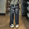 Fashion Washed Jeans Men's Autumn China-chic High Street Pants Design Hip-hop Pants XZ212-QN806-P45