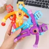 Decompressione giocattolo variabile divertimento cartone animato robot tubo telescopico giocattoli per bambini puzzle aspirazione per aspirazione giocattolo robot robot fai -da -te sollievo da stress telescopico toysl2404