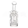 Pentola portatile per fumo da 7,5 pollici trasparente gorgogruppo di vetro riciclar olio bong tamponata pipa dell'acqua in vetro con tazza di vetro con banger di quarzo da 14 mm