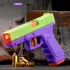 Gun Toys Laser Version G17 Automatic Shooting Radish GunDual-mode Shell Ejection Soft Bullet Pistol Toy Gun CS for Kids 240417