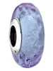 2020 Весенний волнистый лаванда Murano Glass Charm 925 Серебряные чары серебряного серебряного серебряного ожерелья DIY для женщин -ювелирных изделий целых 79885230340